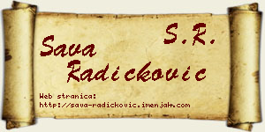 Sava Radičković vizit kartica